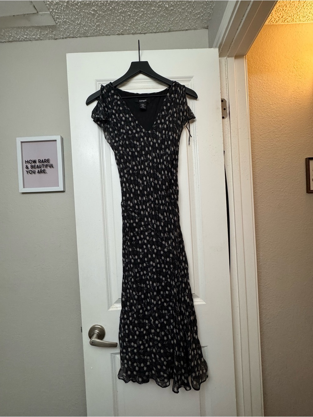 Express silk floral V-Neck Maxi Dress